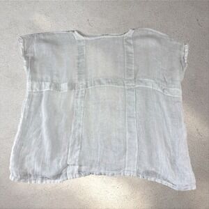 Linenbee Tunic Top Womens Gauze European Linen Oversized One Size Lagenlook Boho